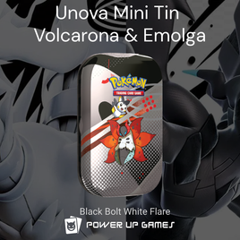 Pokemon Black Bolt White Flare (SV): Unova Mini Tin - Volcarona and Emolga